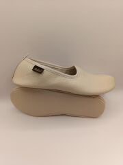 %100 Deri Hac Umre Tavaf Patiği Ve Ev Ayakkabısı Terletmez Bej - 40