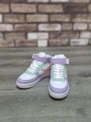 Yarım Bilek Boğazlı Basket Günlük Rahat Spor Ayakkabı Sneaker Lila - 40