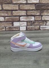 Yarım Bilek Boğazlı Basket Günlük Rahat Spor Ayakkabı Sneaker Lila - 40