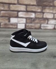 Yarım Bilek Boğazlı Basket Günlük Rahat Spor Ayakkabı Sneaker Siyah - 40