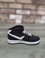 Yarım Bilek Boğazlı Basket Günlük Rahat Spor Ayakkabı Sneaker Siyah - 40