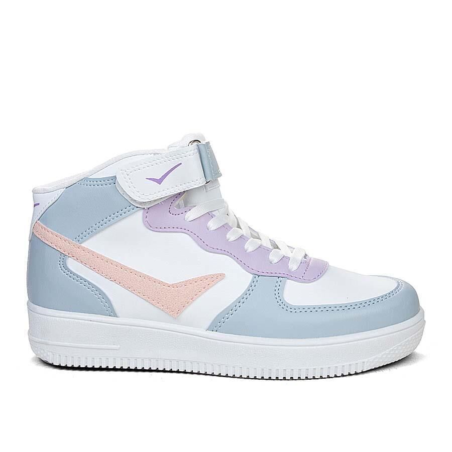 Yarım Bilek Boğazlı Basket Günlük Rahat Spor Ayakkabı Sneaker Pudra-Mavi - 39