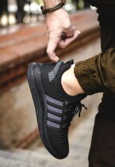 Erkek Günlük Rahat Yumuşak Ekstra Hafif Konforlu Sneaker Esnek Yürüyüş Spor Ayakkabı Siyah - 40