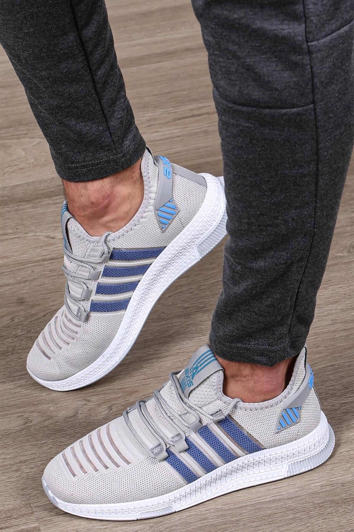 Erkek Günlük Rahat Yumuşak Ekstra Hafif Konforlu Sneaker Esnek Yürüyüş Spor Ayakkabı Mavi - 40