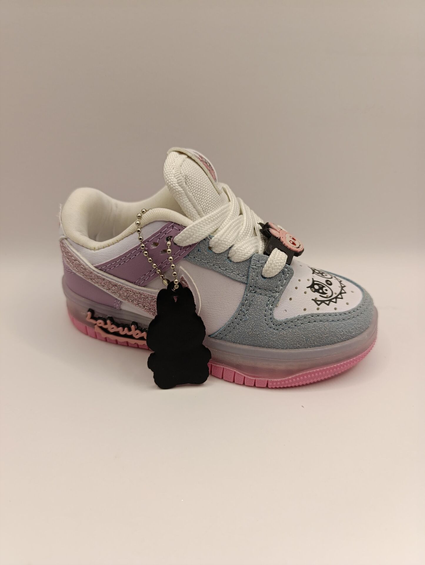 Labubu Işıklı Bağcıklı Kız Çocuk Spor Ayakkabı Sneaker Mavi - 29