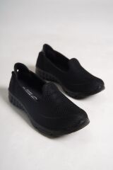 Kadın Fileli Bez Yazlık Spor Babet Siyah - 37