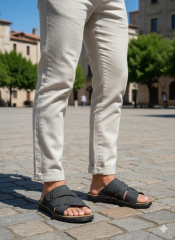 Erkek Terlik Yumuşak Rahat Taban Siyah - 44