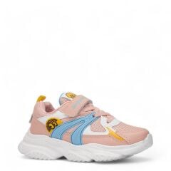 Çocuk Günlük Comfort Ultra Yumuşak Ortopedik Rahat Taban Cırt Bantlı Spor Ayakkabı Sneaker Pudra-Turkuaz - 35