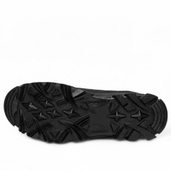 Outdoor Trekking Suya Dayanıklı Bağcıklı Kaymaz Kauçuk Taban Kışlık Ayakkabı Siyah - 45