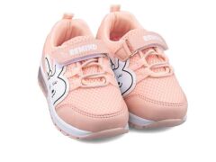 Bebe Günlük Comfort Ultra Yumuşak Ortopedik Rahat Taban Cırt Bantlı Işıklı Spor Ayakkbı Sneaker Pudra - 22