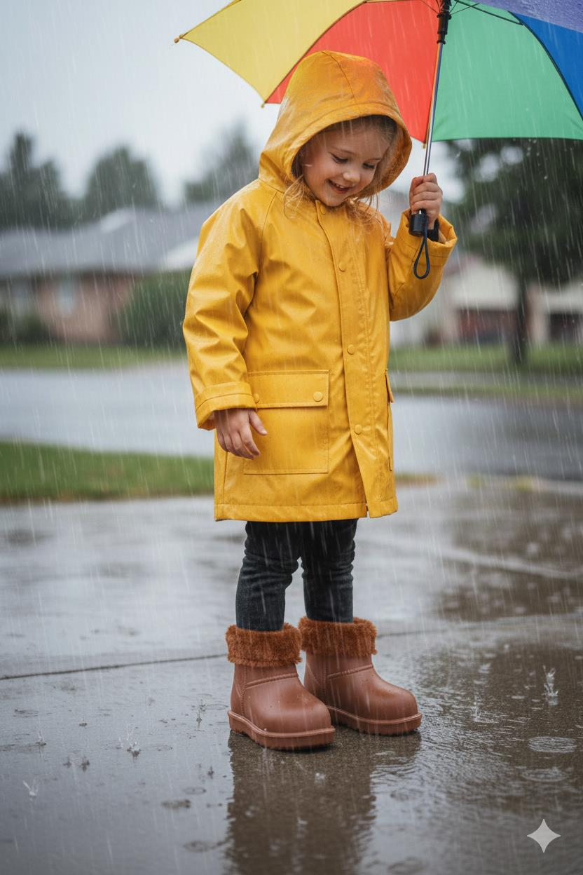 Çocuk İçi Kürklü Su Geçirmez  Hafif Kışlık Bot Çizme Taba
