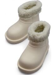 Çocuk İçi Kürklü Su Geçirmez  Hafif Kışlık Bot Çizme Ekru