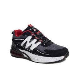 Su Geçirmez Air-Cooled Memory Foam Üst Kalite Sneaker  Balon Taban Çok Rahat Spor Ayakkabı Siyah-Füme-Beyaz-Kırmızı - 41