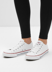 Kısa Kot Keten Bağcıklı Günlük Rahat Esnek  Düz Şeffaf Taban  Bez Ayakkabı Sneaker Beyaz - 38