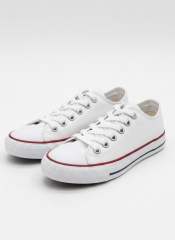 Kısa Kot Keten Bağcıklı Günlük Rahat Esnek  Düz Şeffaf Taban  Bez Ayakkabı Sneaker Beyaz - 38