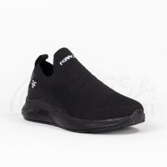 Günlük Kadın Erkek  Unisex Sneaker Triko Nefes Alabilen Yürüyüş Bağcıksız Esnek  Spor Ayakkabı Siyah - 38