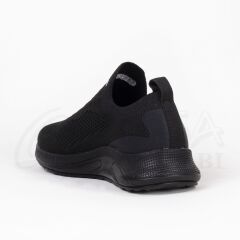 Günlük Kadın Erkek  Unisex Sneaker Triko Nefes Alabilen Yürüyüş Bağcıksız Esnek  Spor Ayakkabı Siyah - 38