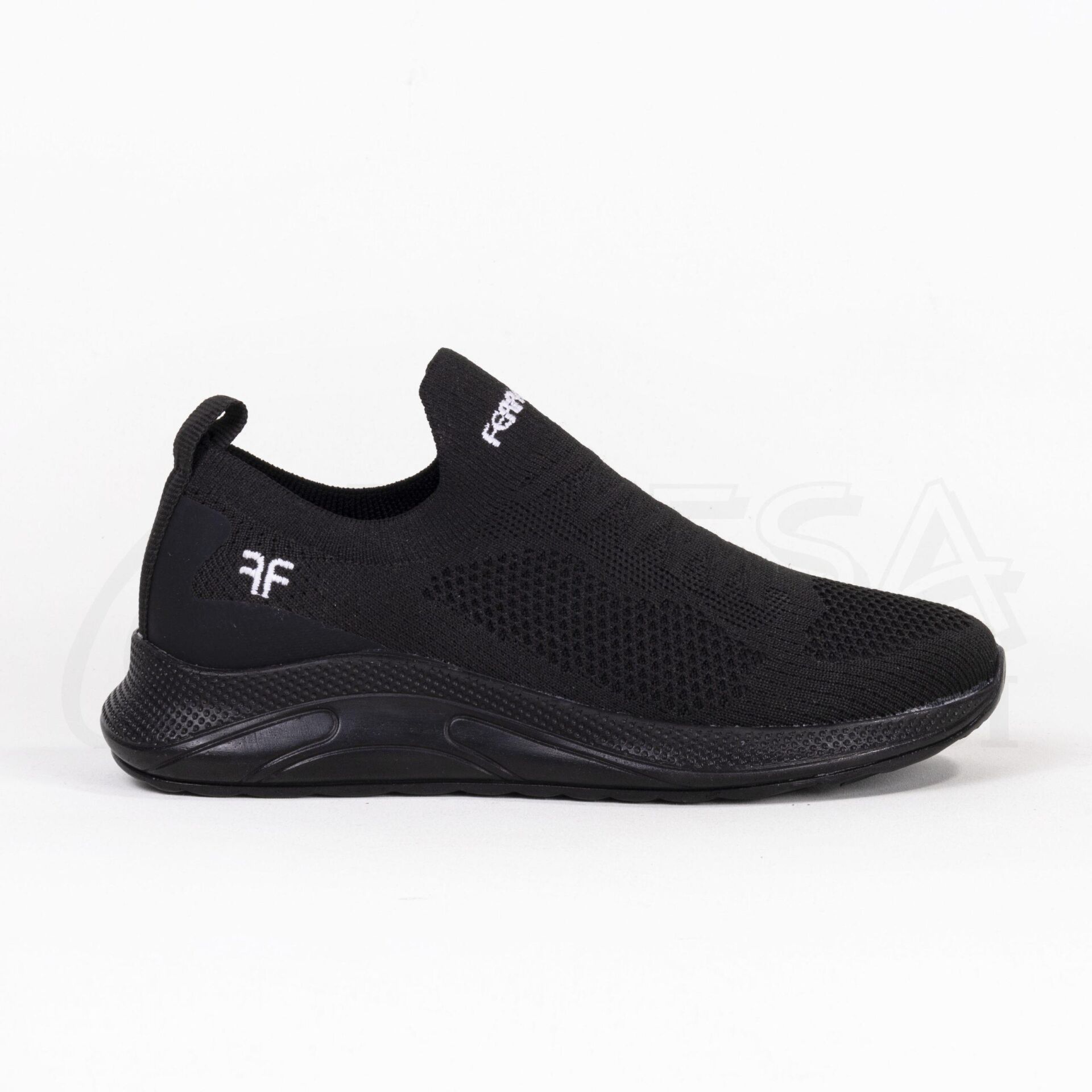 Günlük Kadın Erkek  Unisex Sneaker Triko Nefes Alabilen Yürüyüş Bağcıksız Esnek  Spor Ayakkabı Siyah - 40