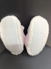 Çocuk Kaydırmaz Taban Panduf Pamuk Astarlı, Kedi Figürlü Çok Amaçlı Okul, Kreş Patiği, Ev Patiği PEMBE - 23-24