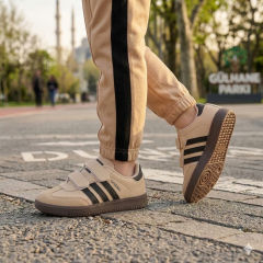 Çocuk Günlük Cırtlı Lastikli  Sneaker Spor Ayakkabı Okul Ayakkabısı