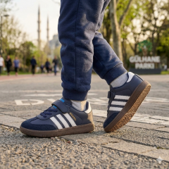 Çocuk Günlük Cırtlı Lastikli  Sneaker Spor Ayakkabı Okul Ayakkabısı