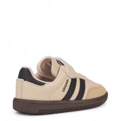 Çocuk Günlük Cırtlı Lastikli  Sneaker Spor Ayakkabı Okul Ayakkabısı Bej - 35