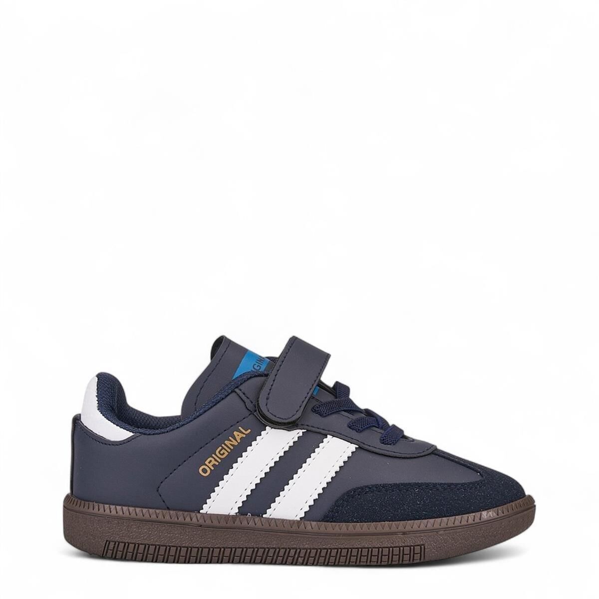 Çocuk Günlük Cırtlı Lastikli  Sneaker Spor Ayakkabı Okul Ayakkabısı Lacivert - 32