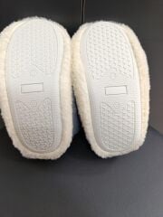 Çocuk Kaydırmaz Taban Panduf Pamuk Astarlı, Kedi Figürlü Çok Amaçlı Okul, Kreş Patiği, Ev Patiği Gri - 21-22