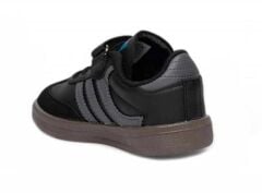 Çocuk Günlük Cırtlı Lastikli  Sneaker Spor Ayakkabı Okul Ayakkabısı Siyah-Füme - 26
