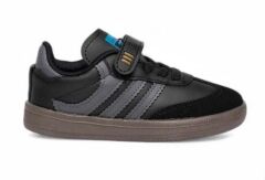 Çocuk Günlük Cırtlı Lastikli  Sneaker Spor Ayakkabı Okul Ayakkabısı Siyah-Füme - 30