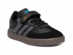 Çocuk Günlük Cırtlı Lastikli  Sneaker Spor Ayakkabı Okul Ayakkabısı Siyah-Füme - 30