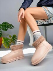 Kadın Su Geçirmez İçi Tamamen Kürklü EVA Bot Bej - 37