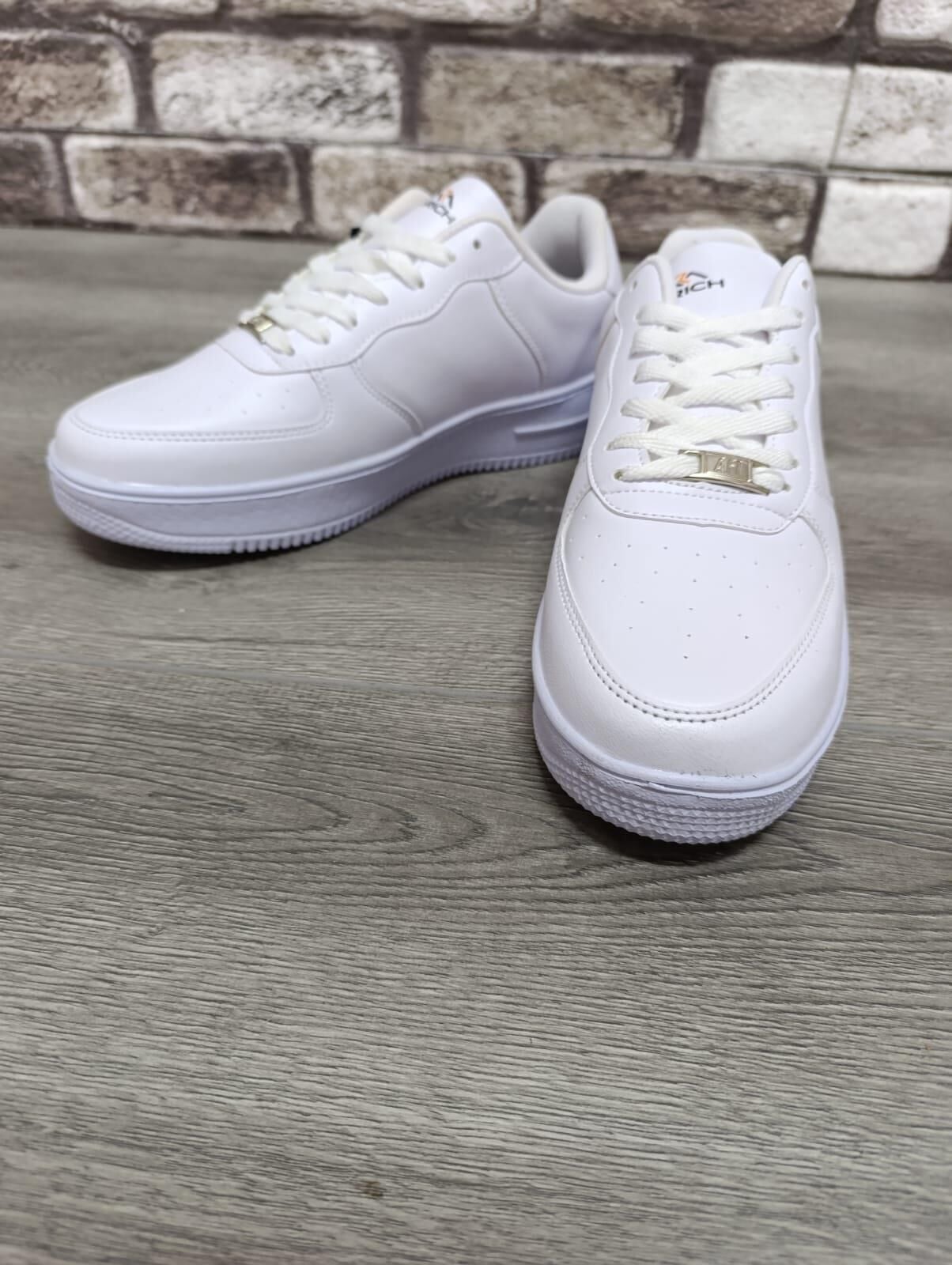 Unisex Günlük Ortopedik Esnek Taban Bağcıklı Spor Ayakkabı Ergonomik Rahat Nefes Alabilen Beyaz - 38