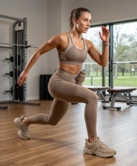 Rahat Anatomik Yüksek Taban Kadın Spor Ayakkabı Kum Beji - 40