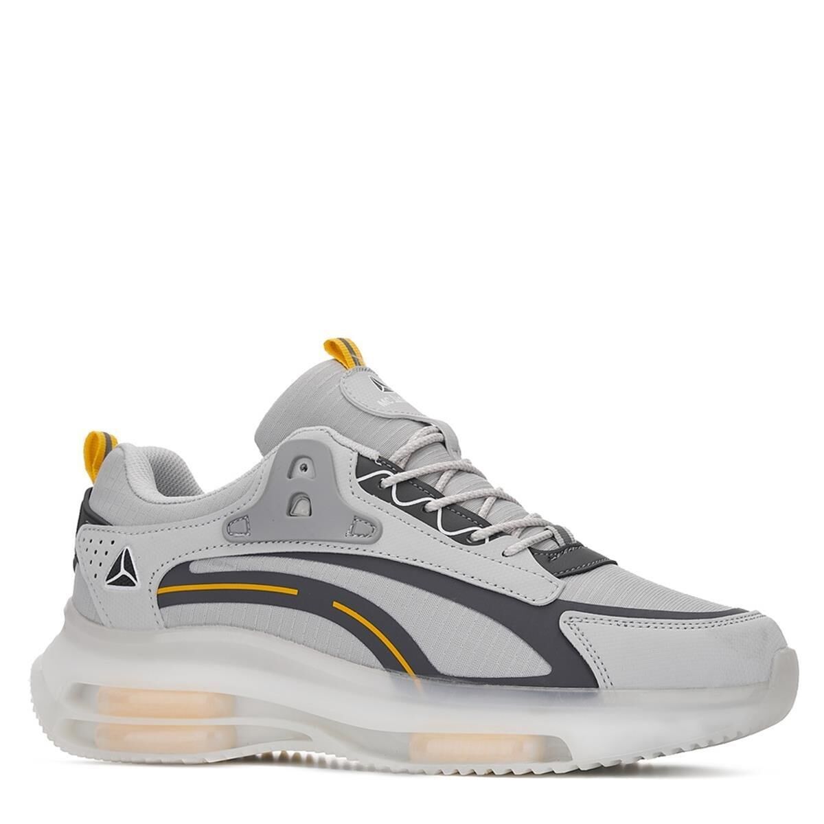 Su Geçirmez Air-Cooled Memory Foam Sneaker  Balon Taban Çok Rahat Spor Ayakkabı Buz-Füme-Sarı - 43