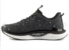 Su Geçirmez Air-Cooled Memory Foam Sneaker  Balon Taban Çok Rahat Spor Ayakkabı Siyah - 41