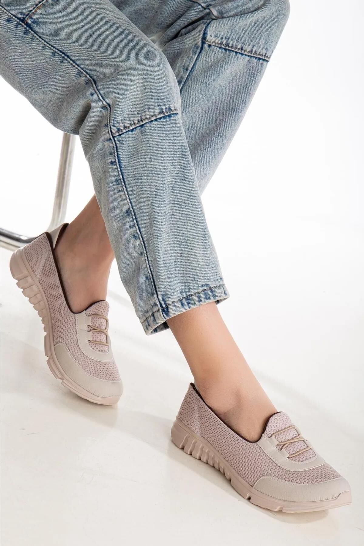 Kadın Fileli Yazlık Spor Babet Ten - 40