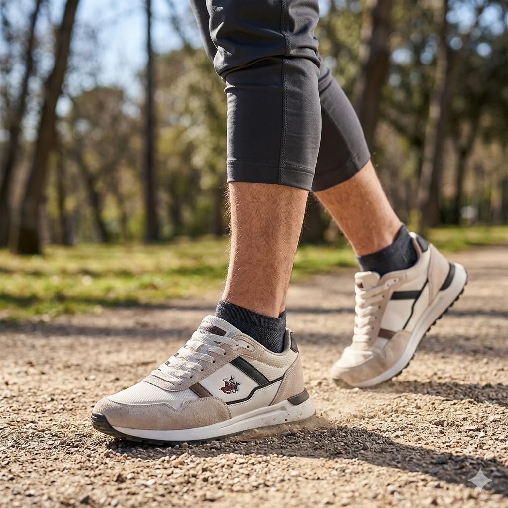 Günlük Rahat Yürüyüş Ayakkabısı File Detaylı Sneaker Spor Ayakkabı