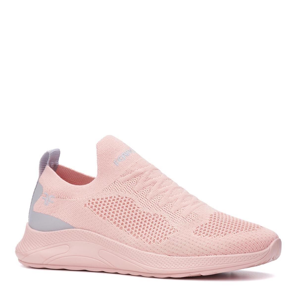 Günlük Kadın Erkek  Unisex Sneaker Triko Nefes Alabilen Yürüyüş Bağcıksız Esnek  Spor Ayakkabı Pudra - 38