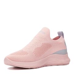 Günlük Kadın Erkek  Unisex Sneaker Triko Nefes Alabilen Yürüyüş Bağcıksız Esnek  Spor Ayakkabı Pudra - 38