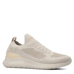 Günlük Kadın Erkek  Unisex Sneaker Triko Nefes Alabilen Yürüyüş Bağcıksız Esnek  Spor Ayakkabı Bej - 36