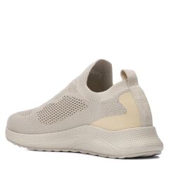 Günlük Kadın Erkek  Unisex Sneaker Triko Nefes Alabilen Yürüyüş Bağcıksız Esnek  Spor Ayakkabı Bej - 36