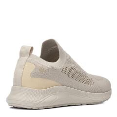 Günlük Kadın Erkek  Unisex Sneaker Triko Nefes Alabilen Yürüyüş Bağcıksız Esnek  Spor Ayakkabı Bej - 43