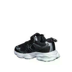 Çocuk Günlük  Yumuşak Rahat Taban Cırt Bantlı Spor Ayakkabı Sneaker Siyah - Beyaz - 35