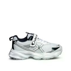 Çocuk Günlük  Yumuşak Rahat Taban Cırt Bantlı Spor Ayakkabı Sneaker Beyaz Laci - 32