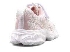 Çocuk Günlük  Yumuşak Rahat Taban Cırt Bantlı Spor Ayakkabı Sneaker Ekru Pudra - 31
