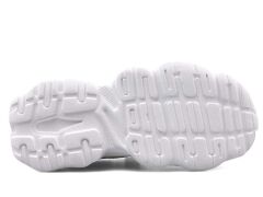 Çocuk Günlük  Yumuşak Rahat Taban Cırt Bantlı Spor Ayakkabı Sneaker Ekru Pudra - 33