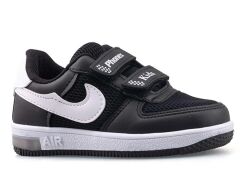 Bebek Günlük  Işıklı Yumuşak Rahat Taban Cırt Bantlı Spor Ayakkabı Sneaker Siyah - Beyaz - 22