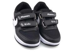 Bebek Günlük  Işıklı Yumuşak Rahat Taban Cırt Bantlı Spor Ayakkabı Sneaker Siyah - Beyaz - 24