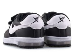 Bebek Günlük  Işıklı Yumuşak Rahat Taban Cırt Bantlı Spor Ayakkabı Sneaker Siyah - Beyaz - 24
